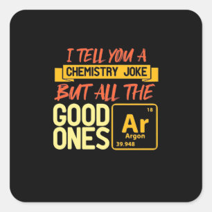 Sticker Carré Cadeau d'anniversaire Je Vous Raconte Une Chimie