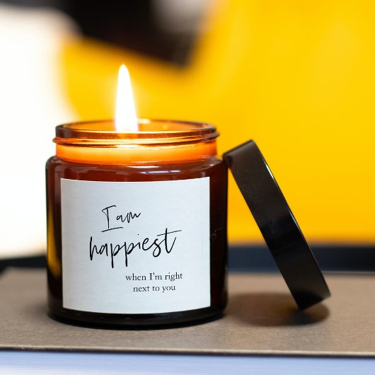 Sticker Carré Cadeau de citation romantique noire tendance