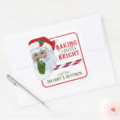 Sticker Carré Cadeau de cuisine Baking Spirits Bright Père Noël (Enveloppe)