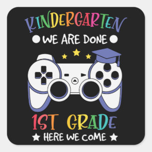 Sticker Carré Cadeau de joueur pour la rentrée en 1re année aprè