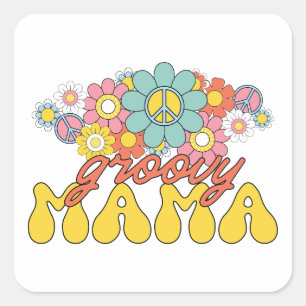 Sticker Carré Cadeau de la fête des mères   Super Mama