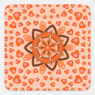 Sticker Carré CADEAU DE LA SAINT-VALENTIN, Cadeau de fête d'anni