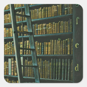 Sticker Carré cadeau de lecture vintage