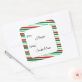 Sticker Carré Cadeau de Noël moderne Santa Claus Livraison spéci (Enveloppe)