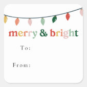 Sticker Carré Cadeau de vacances moderne et joyeux (Devant)