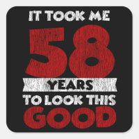 Cadeau drôle d'anniversaire 58 ans vintage