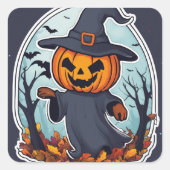 STICKER CARRÉ CADEAU HELLOWEEN (Devant)