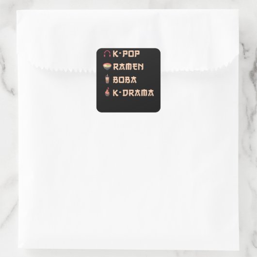 Sticker Carré Cadeau KPOP (Sac)