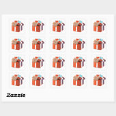 Sticker Carré Cadeau moelleux (Feuille)
