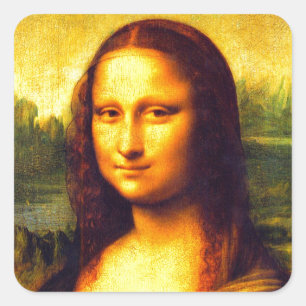 Sticker Carré cadeau Mona Lisa