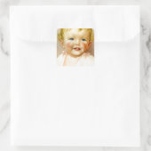 Sticker Carré cadeau parfait pour une naissance de petite fille! (Sac)