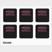 Sticker Carré Cadeau pompier | C'est le problème de mon pompier (Feuille)