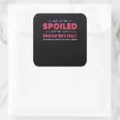 Sticker Carré Cadeau pompier | C'est le problème de mon pompier (Sac)