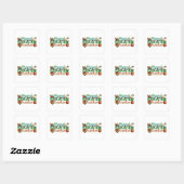 Sticker Carré Cadeau pour enseignant | Professeur d'éducation ph (Feuille)