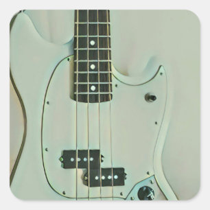 Sticker Carré Cadeau pour guitariste