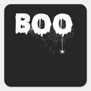 Sticker Carré Cadeau Spider Halloween Funny Effrayant Petit Ar