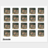 Sticker Carré cadeau sushi cool (Feuille)