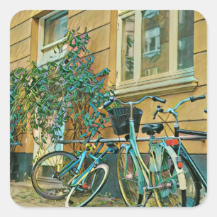 Sticker Carré Cadeau Vélo Lover Peinture à vélo