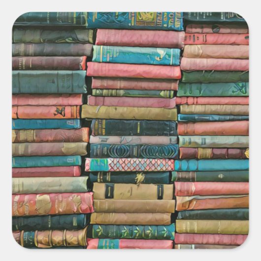 Sticker Carré Cadeaux bibliothécaires pour elle (Devant)