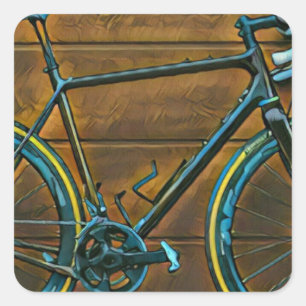 Sticker Carré Cadeaux cyclables vintages cadeaux de VTT