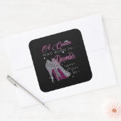 Sticker Carré Cadeaux d'anniversaire | Une Reine Est Née En Déce (Enveloppe)