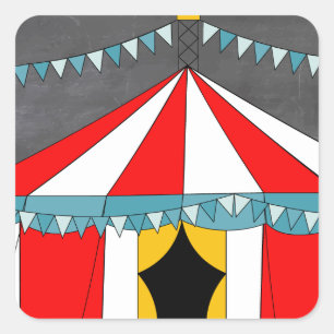 Sticker Carré Cadeaux de cirque