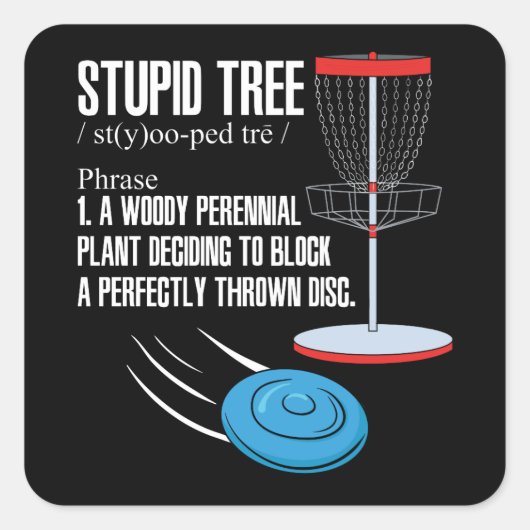 Sticker Carré Cadeaux de golf sur disque (Devant)