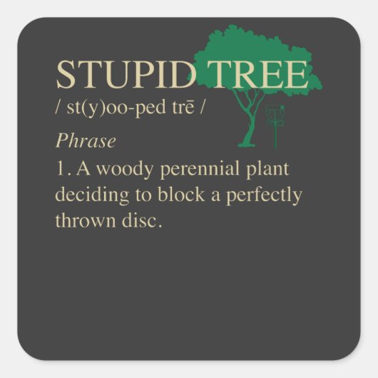 Sticker Carré Cadeaux de golf sur disque (Devant)