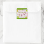 Sticker Carré Cadeaux de jubilé d'argent des soeurs (Sac)