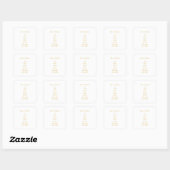 Sticker Carré Cadeaux de l'Esprit Saint en 3D Look Script doré (Feuille)