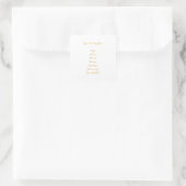 Sticker Carré Cadeaux de l'Esprit Saint en 3D Look Script doré (Sac)