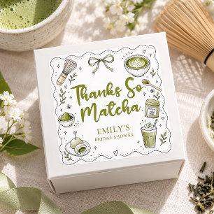 Sticker Carré Cadeaux de Remerciement de Mariage Merci pour Matc