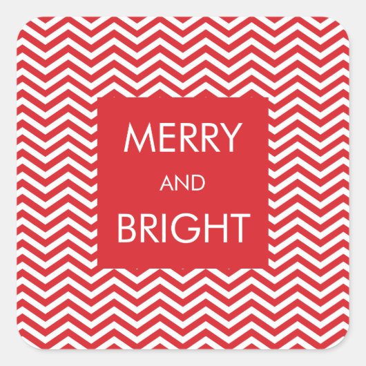 Sticker Carré CADEAUX DE VACANCES :: petits noël branchés 1 (Devant)