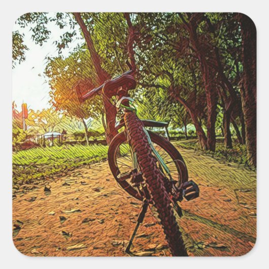 Sticker Carré cadeaux de VTT (Devant)