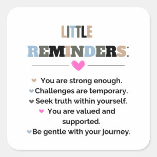 Sticker Carré Cadeaux Motivationnels Inspirationnels Petits Rapp