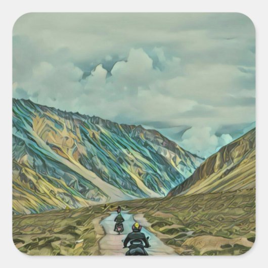 Sticker Carré Cadeaux pour motocycliste (Devant)