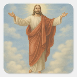 Sticker Carré cadeaux religieux chrétiens Jésus