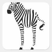 Sticker Carré Cadeaux Zebra Lovers (Devant)