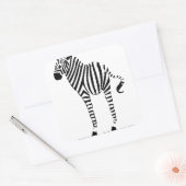 Sticker Carré Cadeaux Zebra Lovers (Enveloppe)