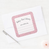 Sticker Carré Cadre léopard rose gris 2 bibliothèque (Enveloppe)