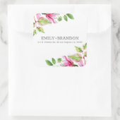 Sticker Carré Cadre magnolia rose (Sac)