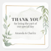 Sticker Carré Cadre Or & Folithe Moderne (Devant)