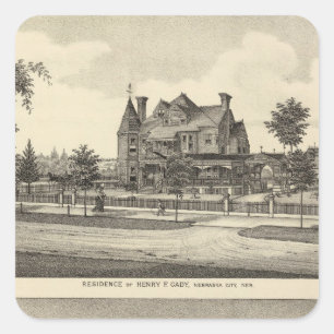 Sticker Carré Cady et Kilpatrick, Nebraska