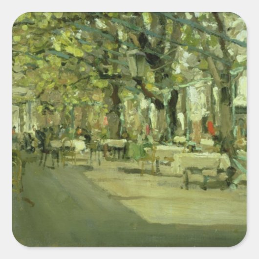 Sticker Carré Café à Yalta, 1905 (Devant)