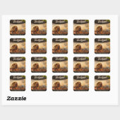 Sticker Carré Café Bloodhound (Feuille)