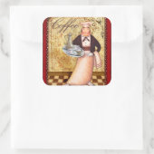 Sticker Carré Café Chef (Sac)