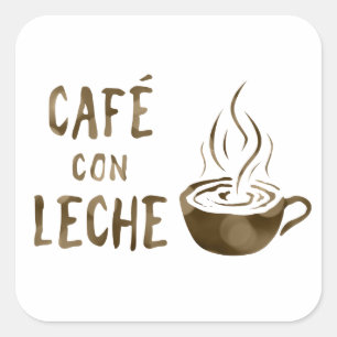 Sticker Carré café con leche bokeh
