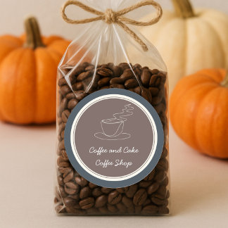 Sticker Carré Café et pâtisserie