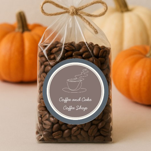 Sticker Carré Café et pâtisserie