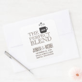 Sticker Carré Café Fiançailles mariage Thé Faveur (Enveloppe)